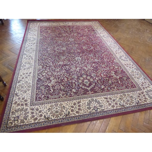 649 - Belgian 'Kurdamir' traditional pattern carpet (3.4m x 2.4m)