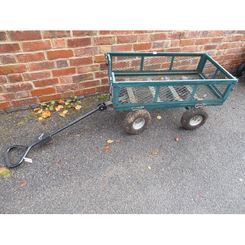 17 - Metal 4 wheel garden cart/trolley