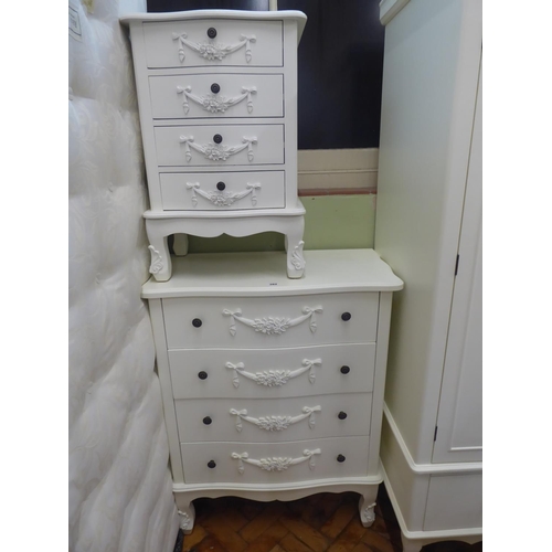 Dunelm Toulouse white 4 drawer chest and bedside chest 2