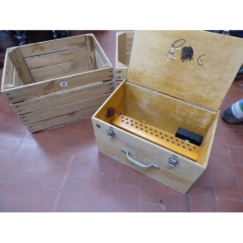 49 - Wooden crates and Rifle Assoc. ammo box