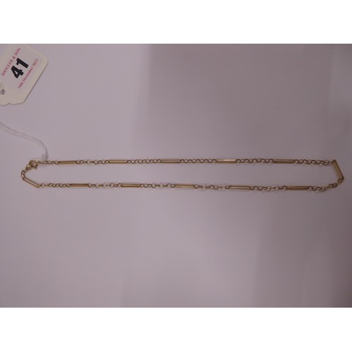 41 - 9ct gold necklace and earring set and chain necklace (7.5g)