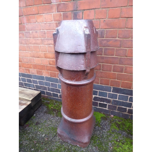 1 - Tall victorian salt glazed chimney pot ( 43