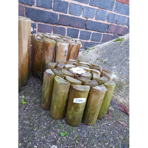 27 - Wooden garden 1.8m log rolls, 150, 220 and 300mm (3)