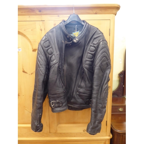 97 - Akito black leather motorcycle jacket