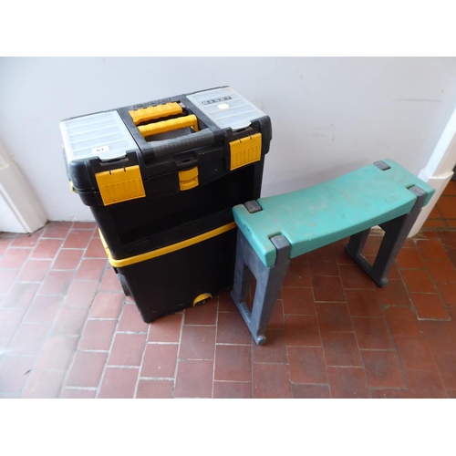 61 - Garden kneeler and trolley toolbox