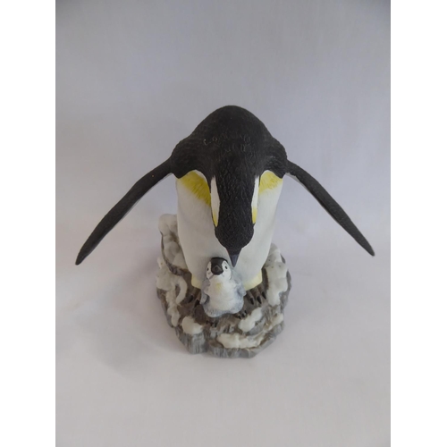 35 - Brooks & Bentley Gentle Majesty 'Cozy Moment' penguin figure (with box)