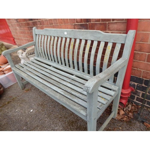 4 - Painted wooden garden bench