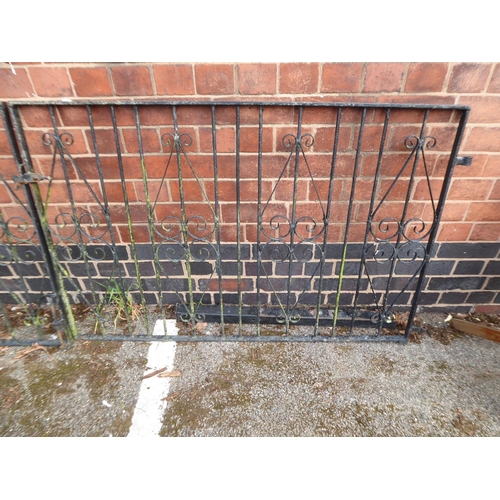 5 - Pair of wrought iron driveway gates  (approx 53