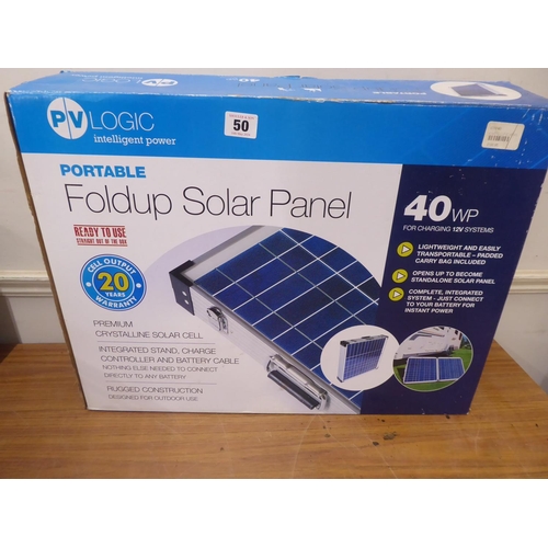 50 - PV Logic portable solar panel