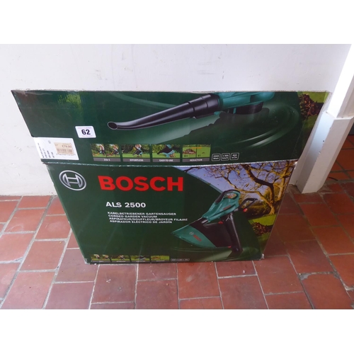 62 - New Bosch ALS 2500 garden vac