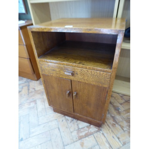 530 - 1930's/40's oak bedside cabinet