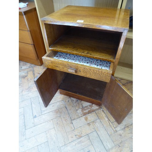 530 - 1930's/40's oak bedside cabinet