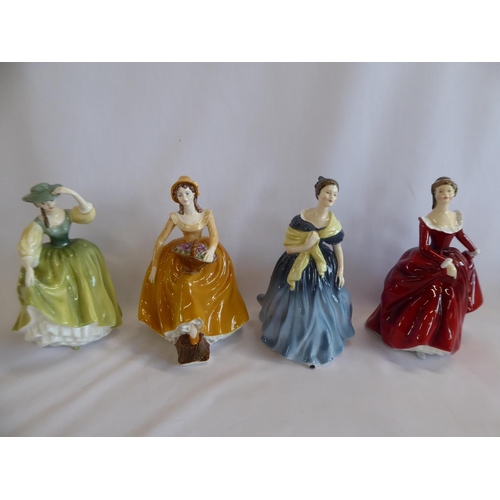 11 - Royal Doulton and Coalport lady figurines (8)