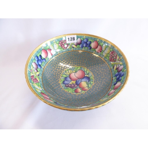 128 - Mintons lustre fruit bowl (9