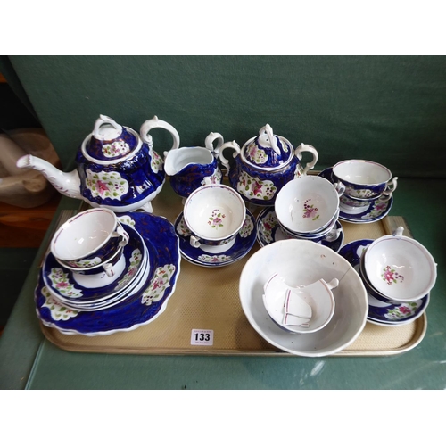 133 - 19thC Gaudy tea service