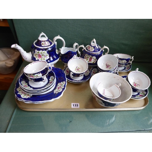 133 - 19thC Gaudy tea service