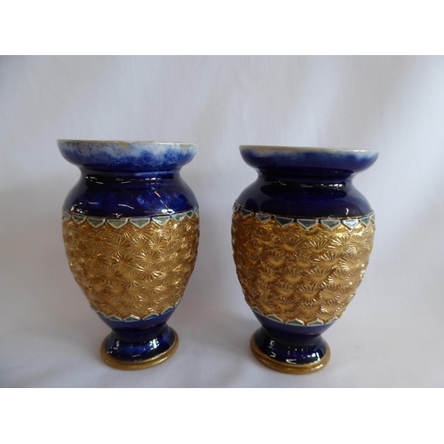 140 - Royal Doulton Lambeth vases etc. (5)