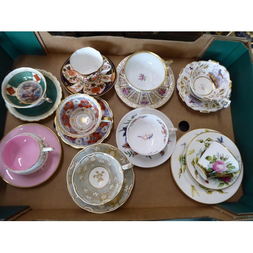146 - 19thC cabinet cups and saucers - Dresden, Royal Worcester etc.