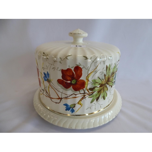 15 - 19thC continental glazed cheese plate and cover
