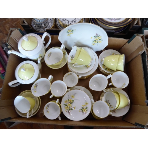 150 - Royal Albert 'Yellow Primrose' tea and coffee service