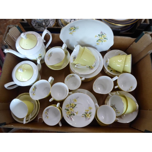 150 - Royal Albert 'Yellow Primrose' tea and coffee service
