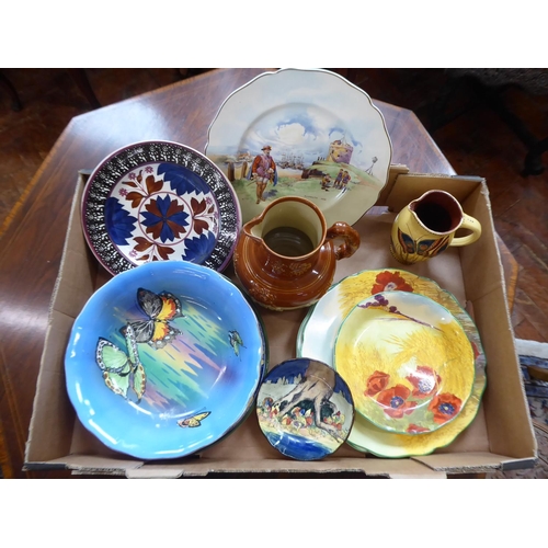 169 - Royal Doulton plates, harvest ware jug, bowls etc.