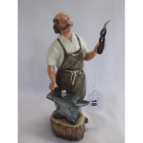 18 - Royal Doulton figures - 'The Blacksmith' and 'The Lobster Man' (2)