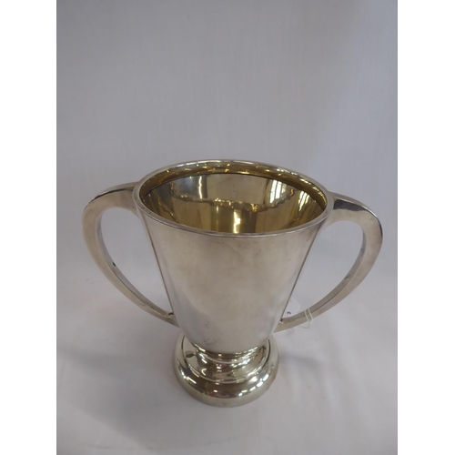 3 - Silver twin handled trophy cup - Birmingham 1927 (15.2 ozt)