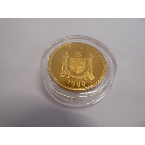 33 - 1980 Fiji 10th Anniversary of Independence gold coin $200