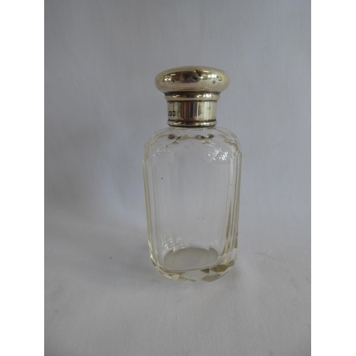 50 - Silver topped twin vinegar and oil bottles, perfume bottles (5)