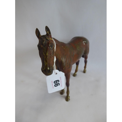 66 - Cold painted bronze horse figure (7