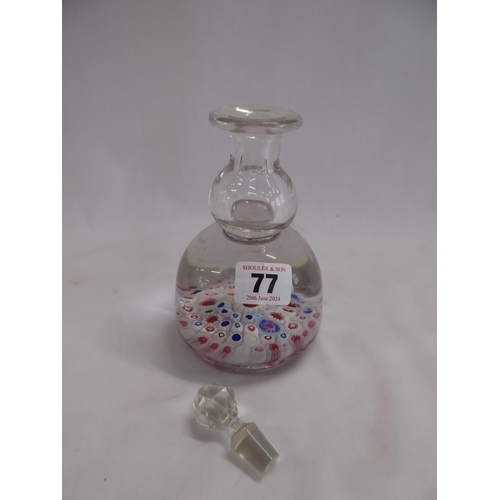 77 - Millefiori glass perfume bottle