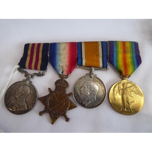 86 - First World War service medals awarded to 7478 Sjt. T. Mackie, R.Fus - to include George V bravery i... 
