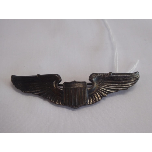 88 - American silver? pilot's wings badge