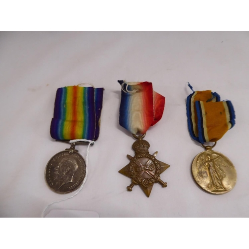 90 - First World War service medals - 3934 Pte. J. Booth Leics.R.