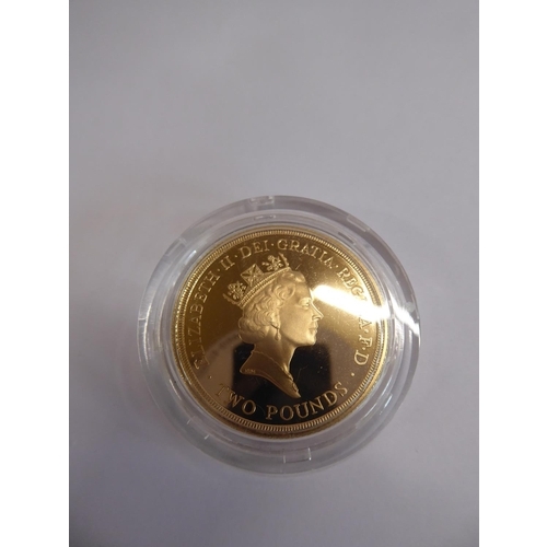 32 - 1986 proof gold two pound coin