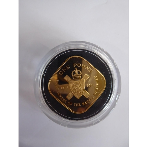 35 - Bicentenary Battle of Jersey proof gold coin