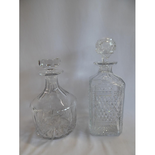 111 - Cut glass decanters - Royal Brierly etc. (5)