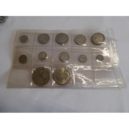 119 - British and foreign coins and notes - cartwheel pennies, crowns, florins, American dollar etc.