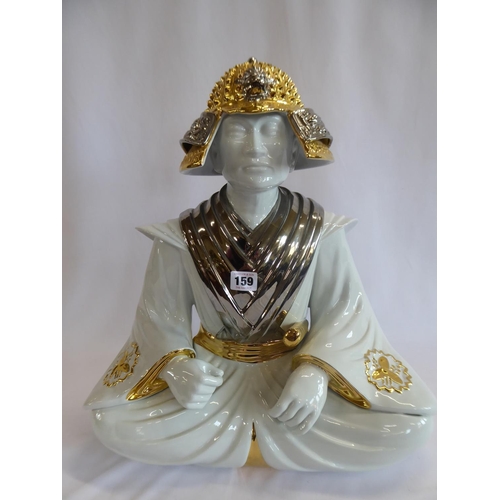 159 - Large Capodimonte ceramic Samurai Warrior figure signed San Marco (19