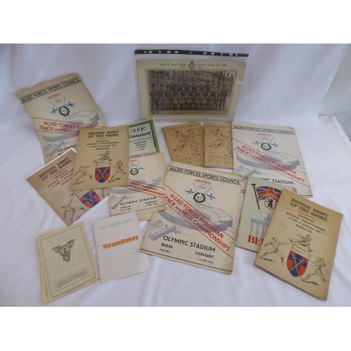 95 - Military Sporting ephemera - Allied Forces Sports Council Berlin, 1946 Peace European track and fiel... 