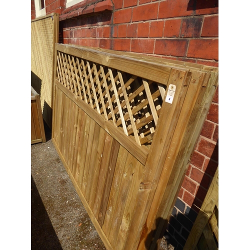 4 - Tongue and groove lattice top fence panel 1800mm x 1200mm (4)