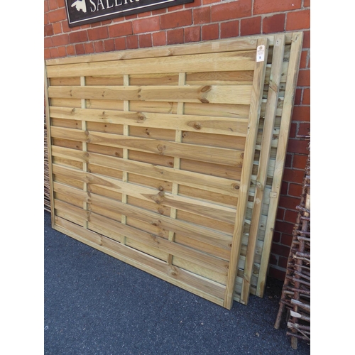 5 - Horizontal slat fence panels - 1800 x 1500mm (3)