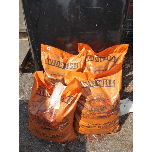 59 - 25kg bags of house coal (3 full and 1 part)