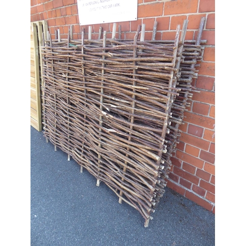 6 - Hazel hurdle panels - 6' x 4' (3)