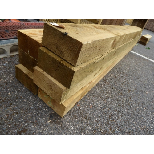 1 - Softwood garden sleepers - 2.4m x 200mm x 100mm (7)