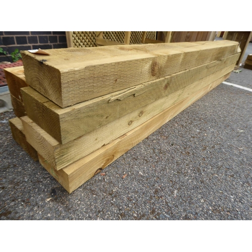 1 - Softwood garden sleepers - 2.4m x 200mm x 100mm (7)