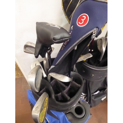 58 - Quantity of golf clubs and bags - Donnay, Mizuno, King Cobra etc. in 3 golf bags