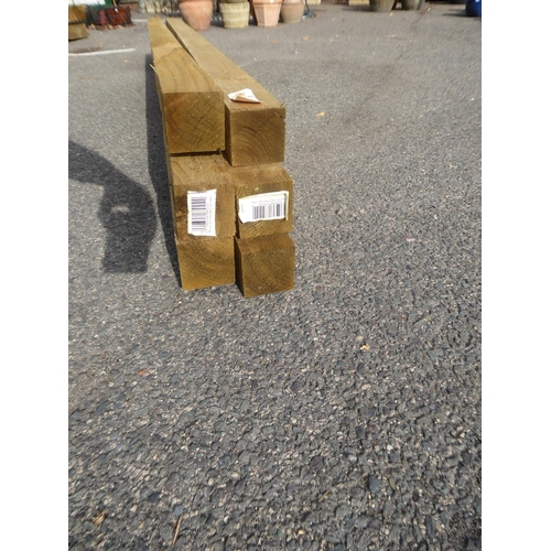 17 - Wooden fence posts (2400 x 75 x75mm) (6)