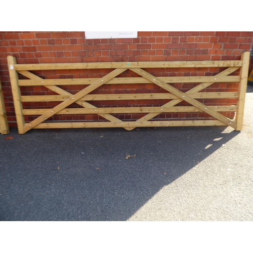 24 - Wooden 'Wessex' heavy duty farm gate (3650x1220mm)